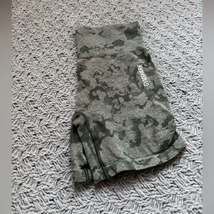 Gymshark Green and Gray Camo Shorts